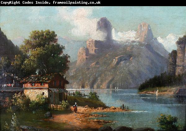 August Peters Cottage with lake and mountains